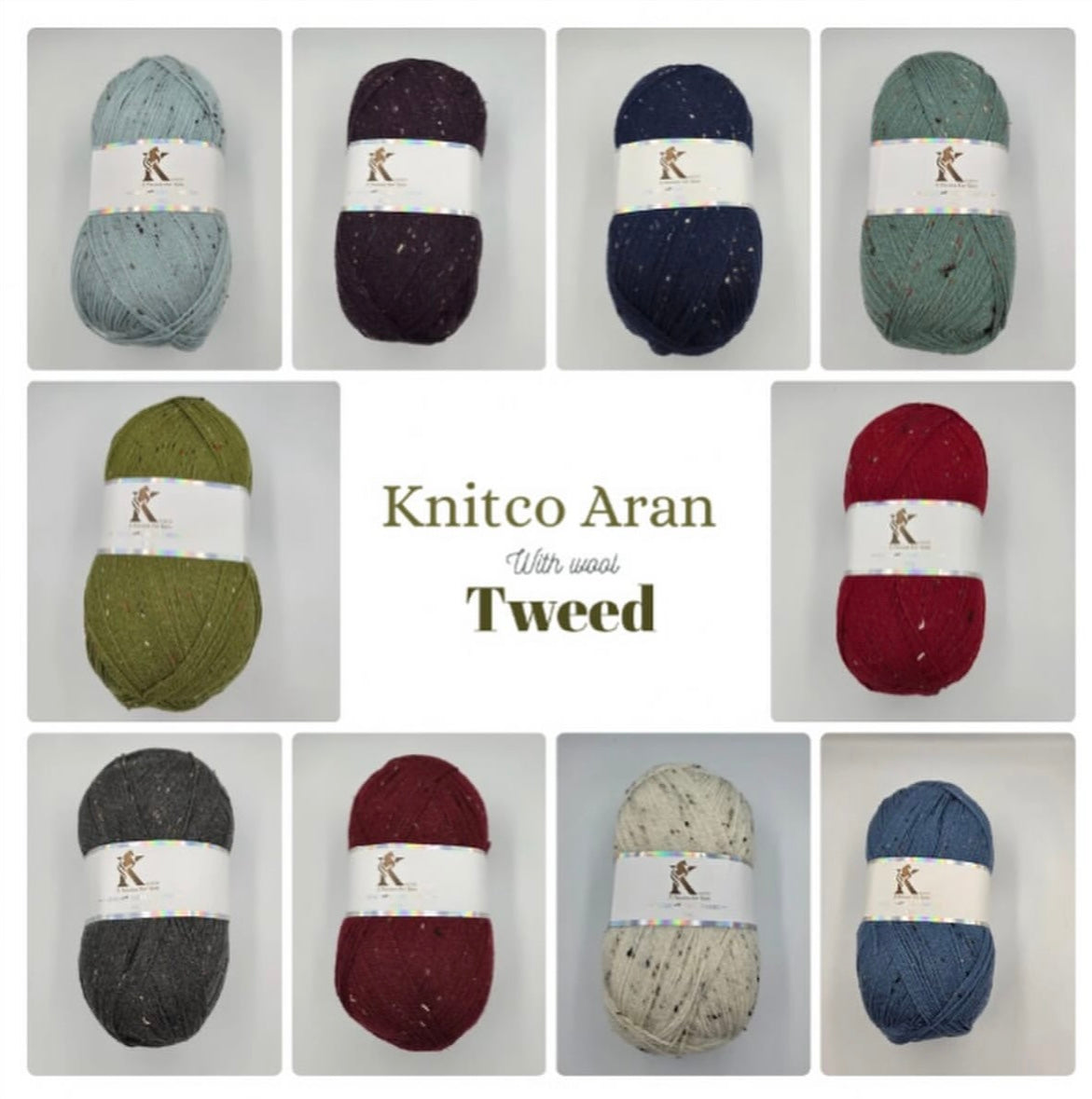 Knitco Aran With Wool - Plain and Tweed