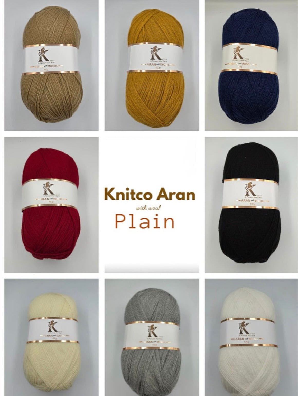 Knitco Aran With Wool - Plain and Tweed